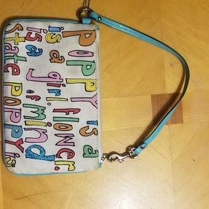 Brand New Never Used Coach Poppy wristlet